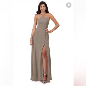 AZAZIE BAILEY BRIDESMAIDS DRESS IN TAUPE (NWT/never worn)